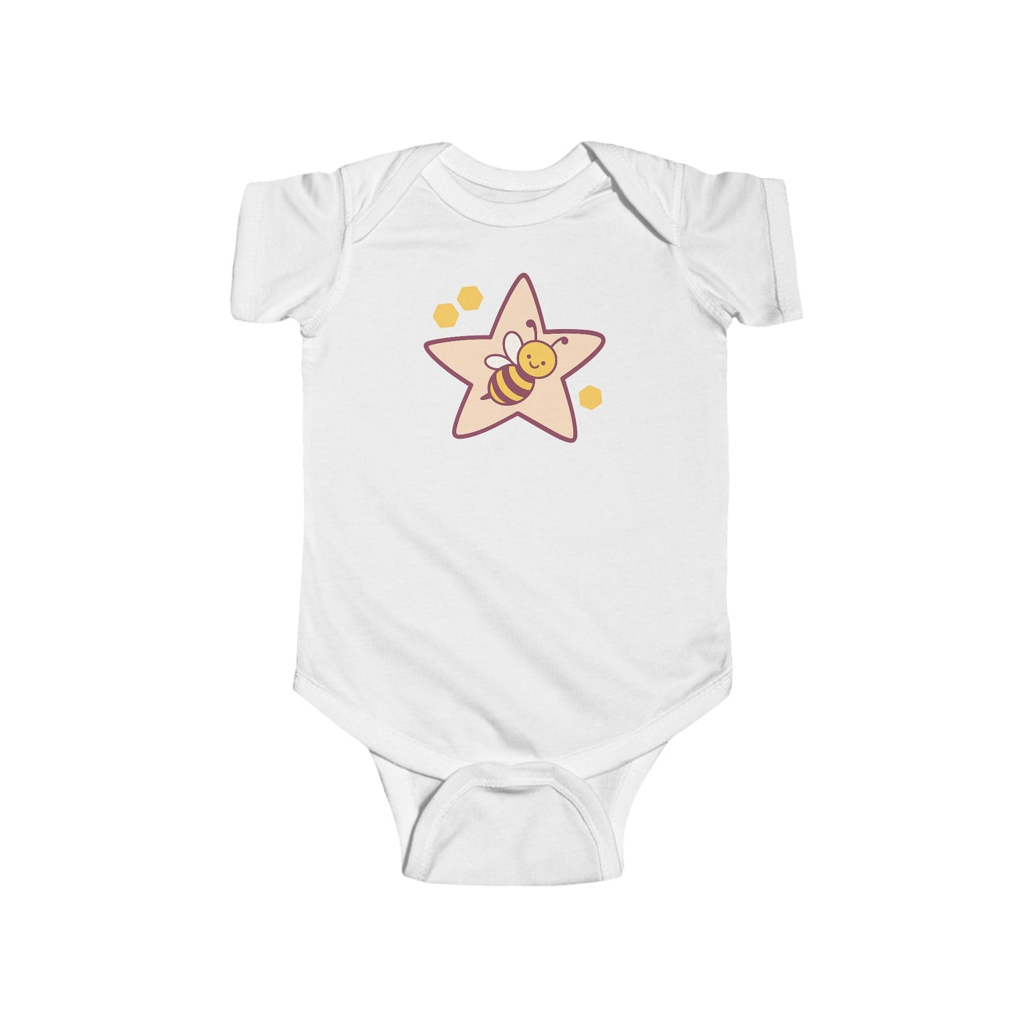 Infant Bodysuit - Bee and Star Design