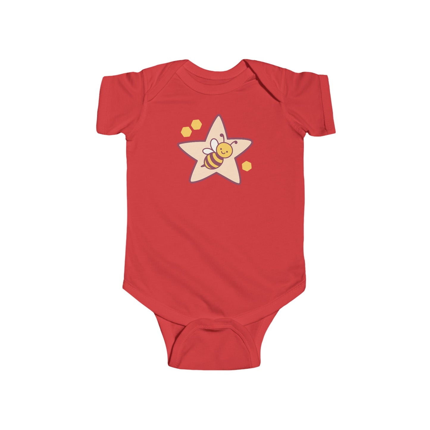 Infant Bodysuit - Bee and Star Design