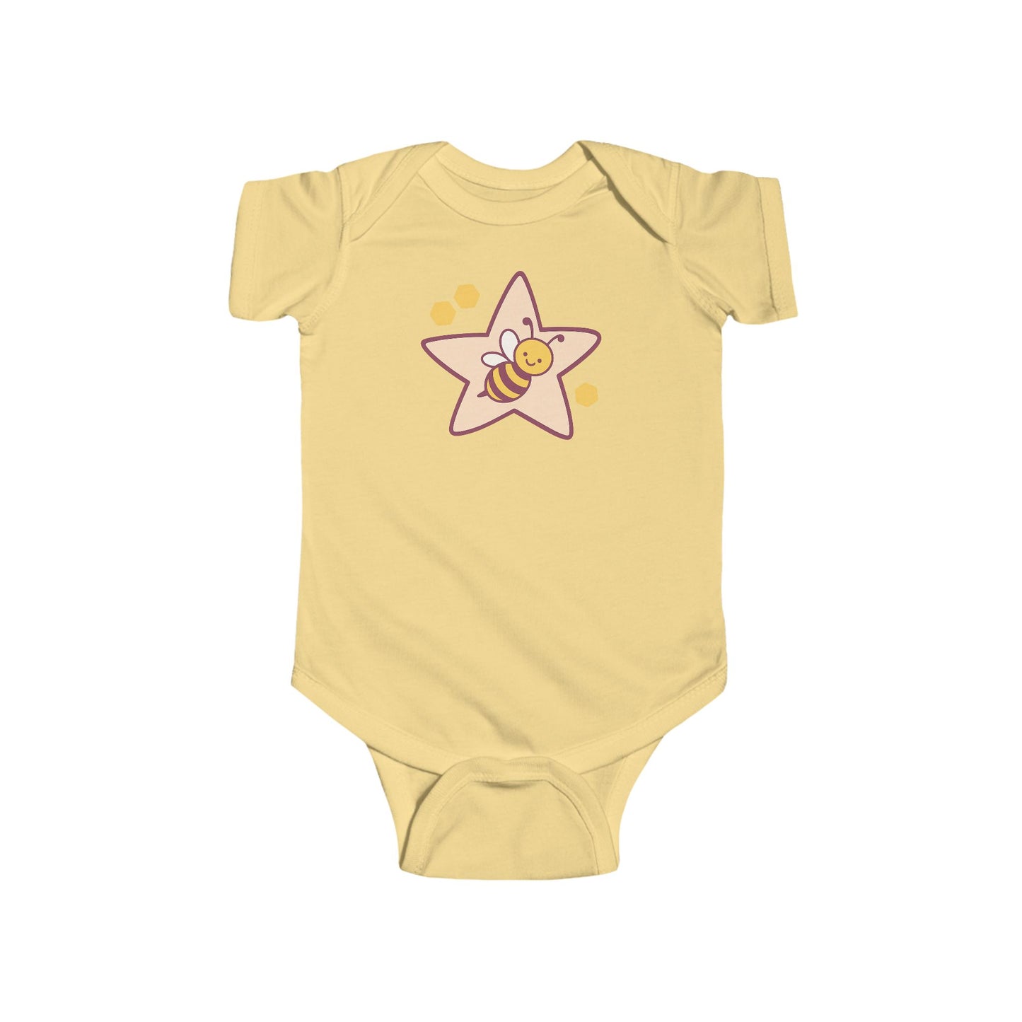 Infant Bodysuit - Bee and Star Design