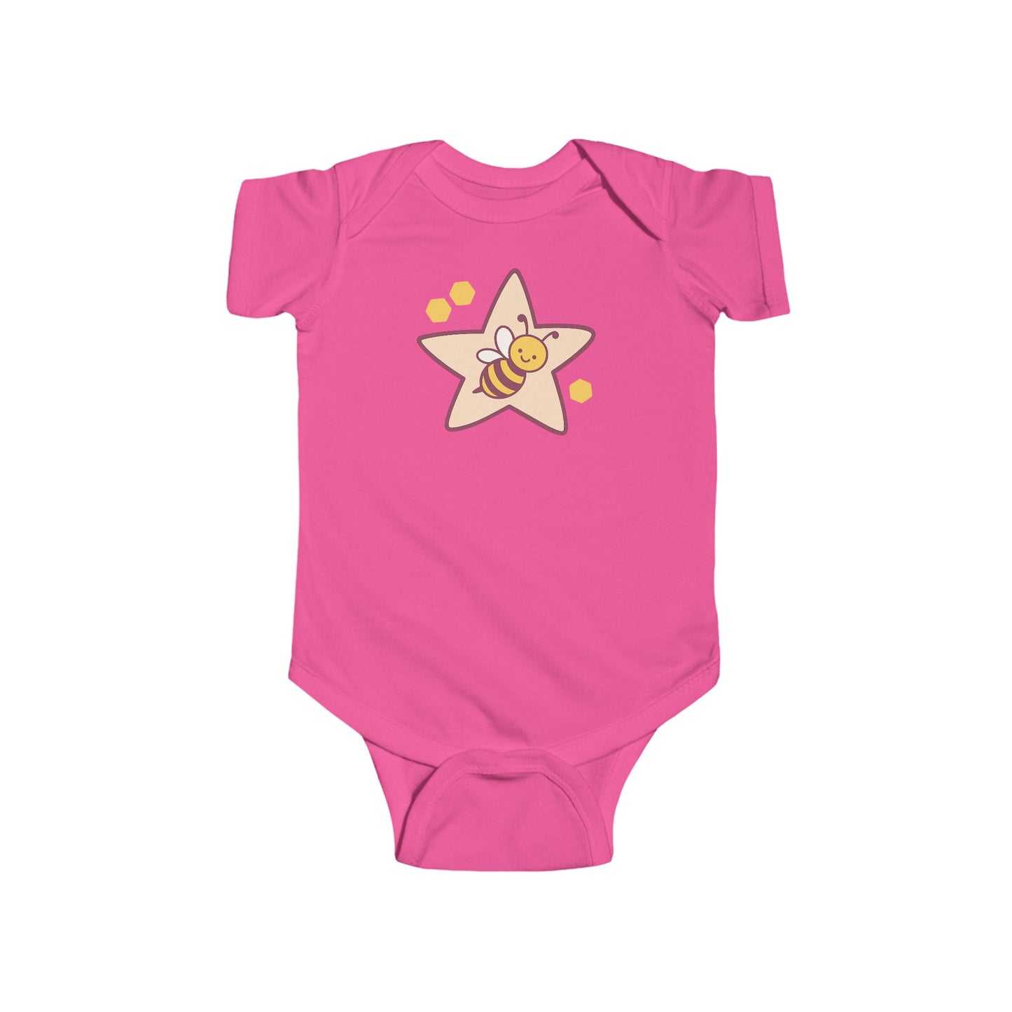 Infant Bodysuit - Bee and Star Design
