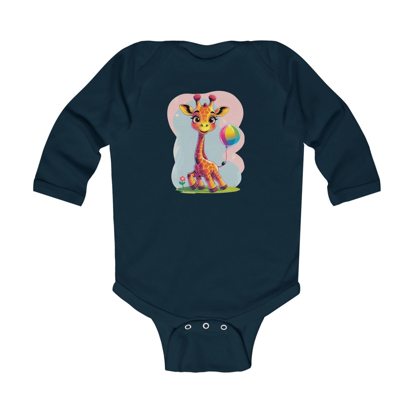 Cute Giraffe Infant Long Sleeve Bodysuit