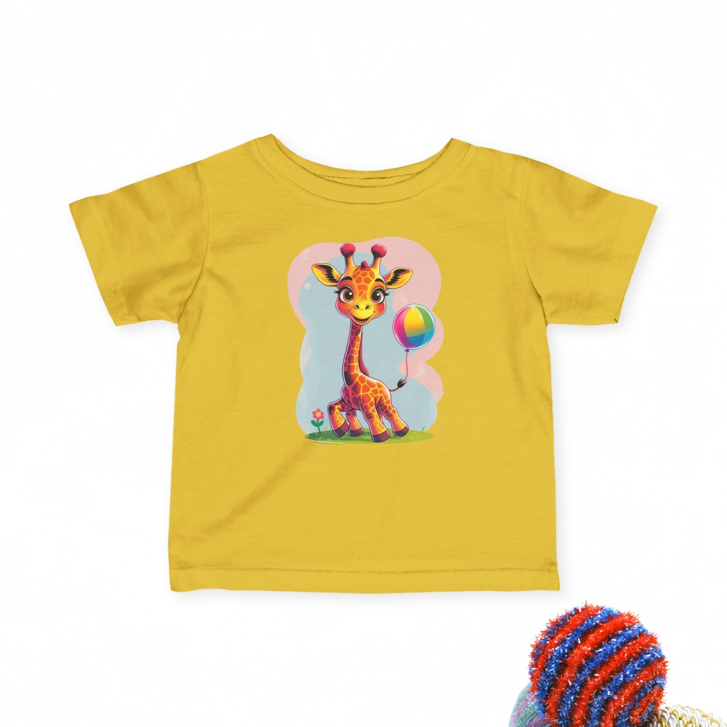 Cute Giraffe – Baby T-Shirt Blue