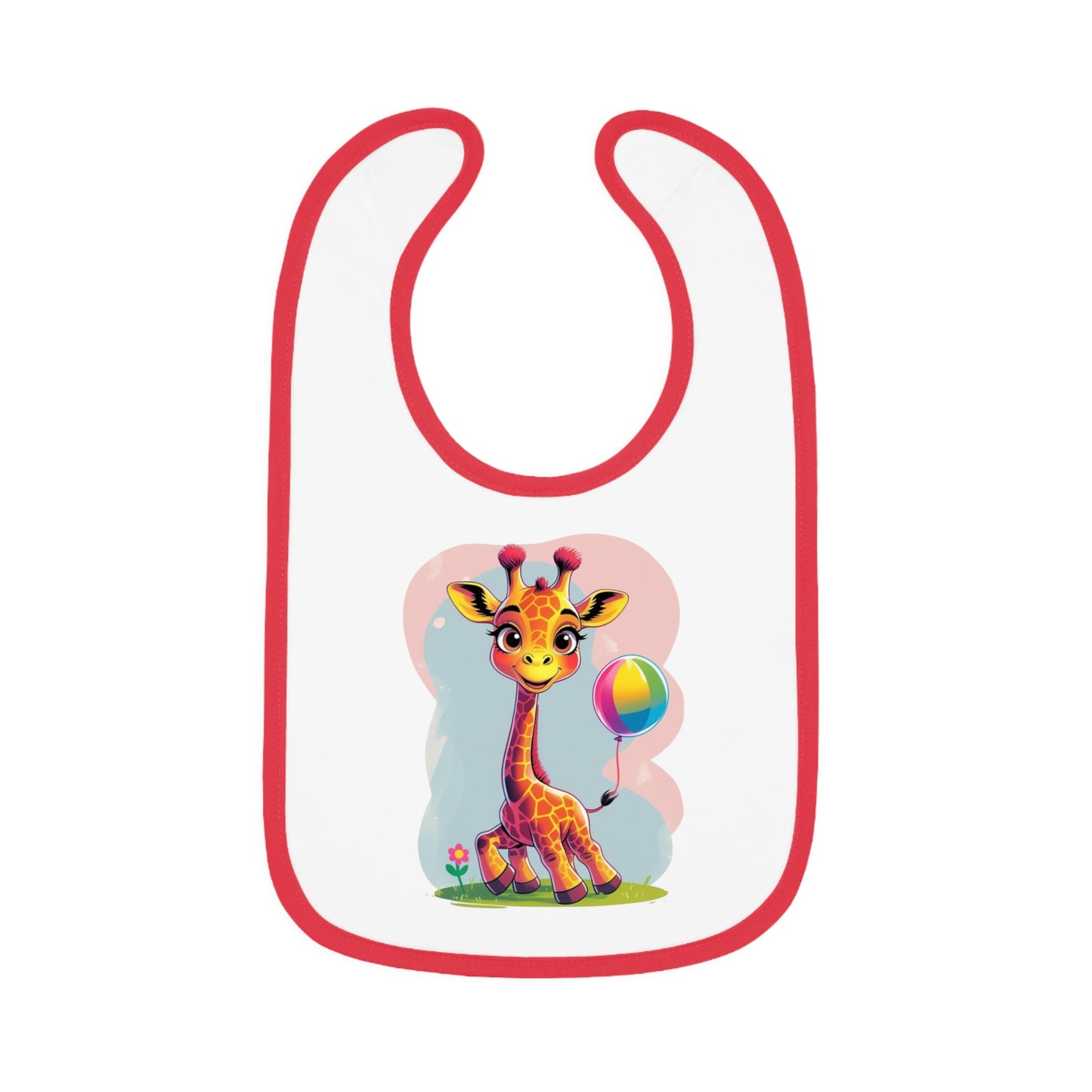 Cute Giraffe – Baby Bib Pink