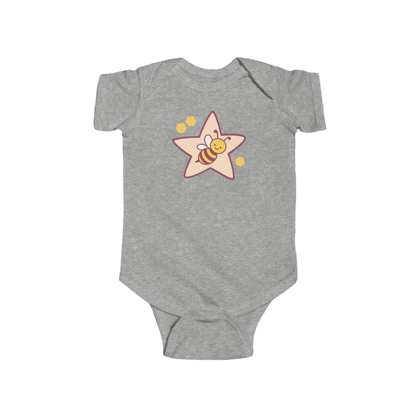 Infant Bodysuit - Bee and Star Design