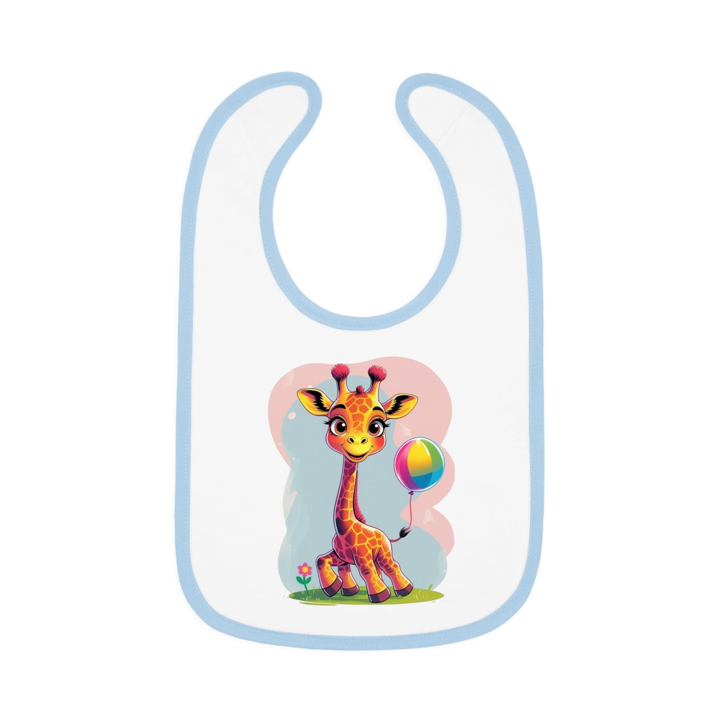 Cute Giraffe – Baby Bib Pink