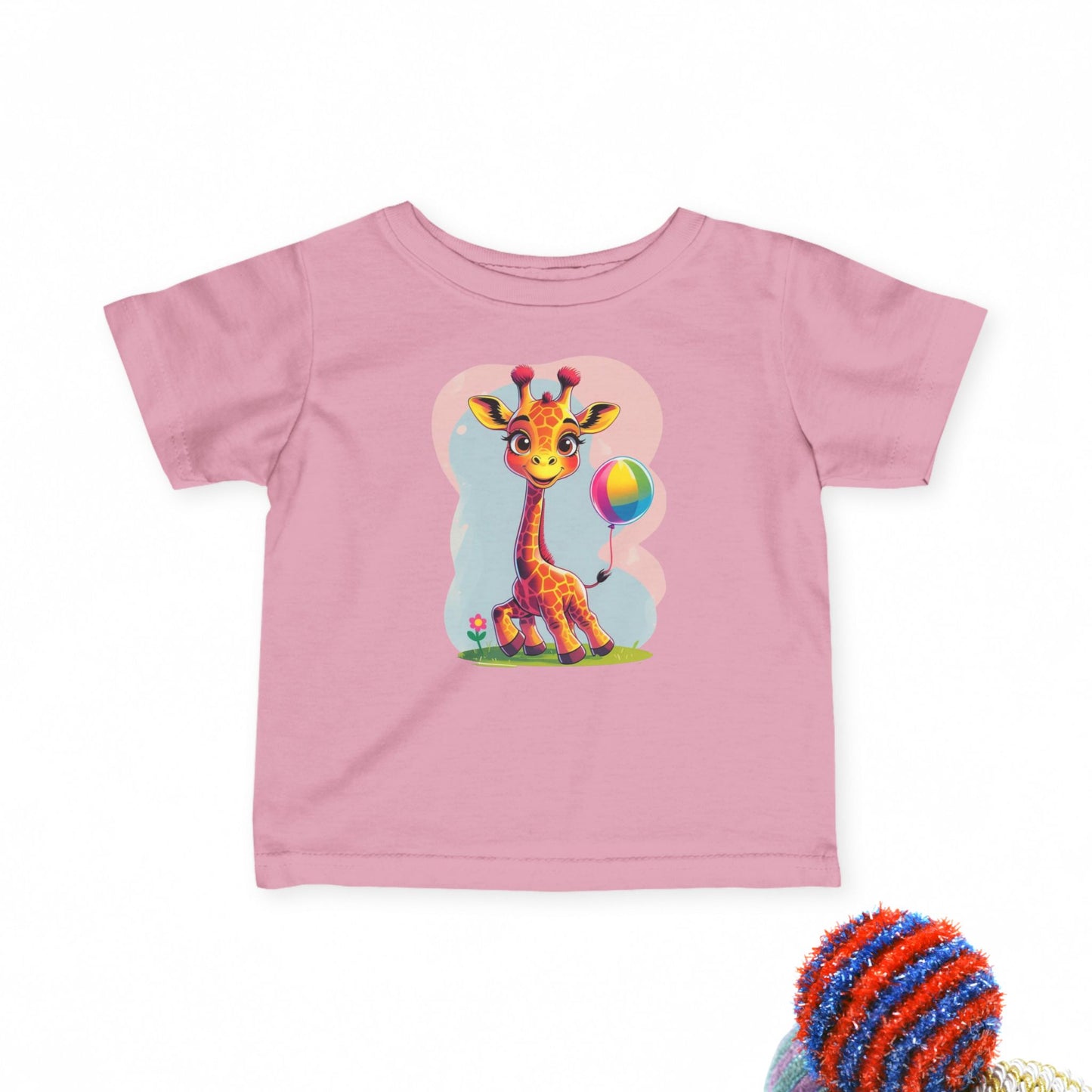 Cute Giraffe – Baby T-Shirt Blue