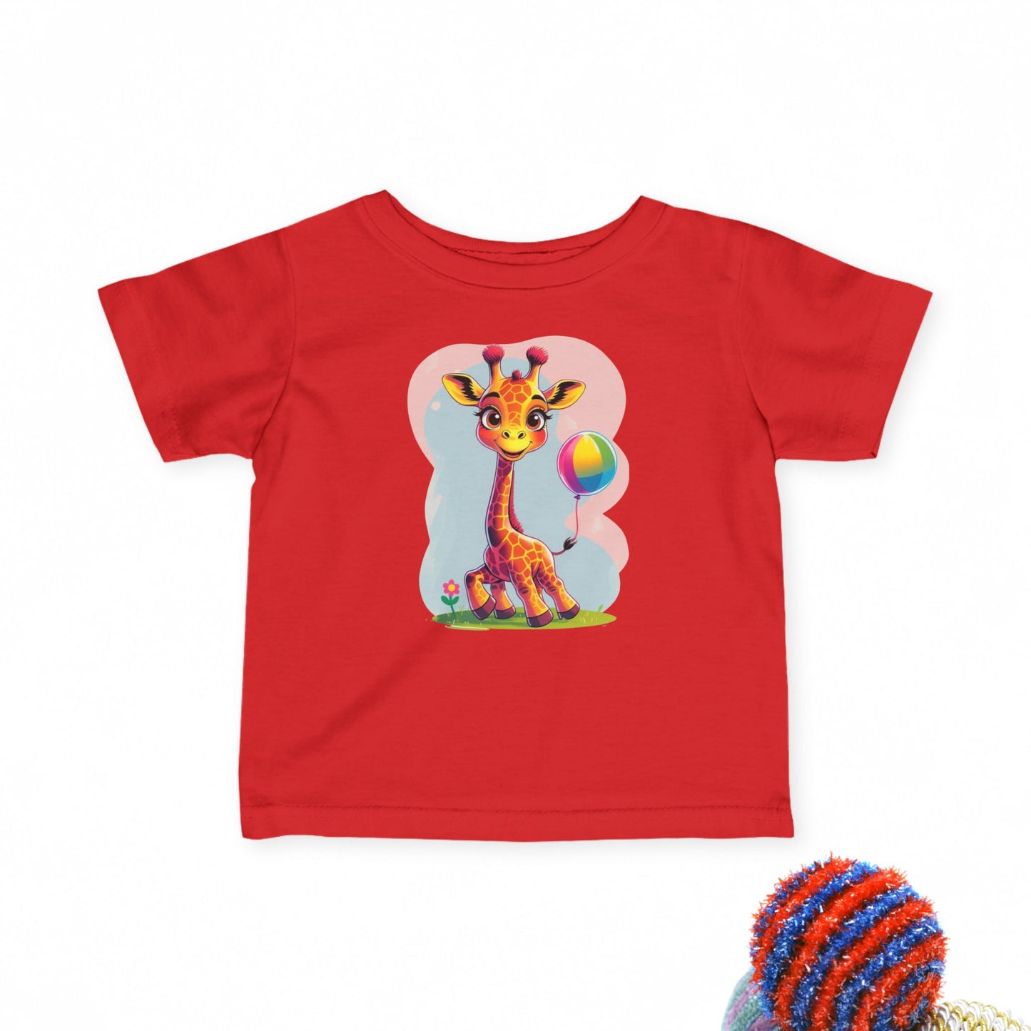 Cute Giraffe – Baby T-Shirt Blue