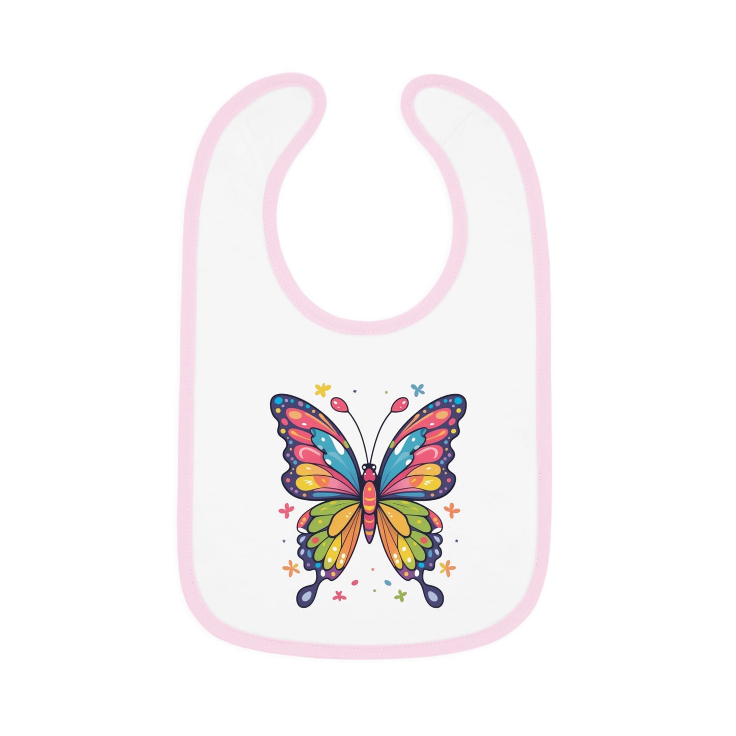 Beautiful Butterfly Baby Bib, Pink