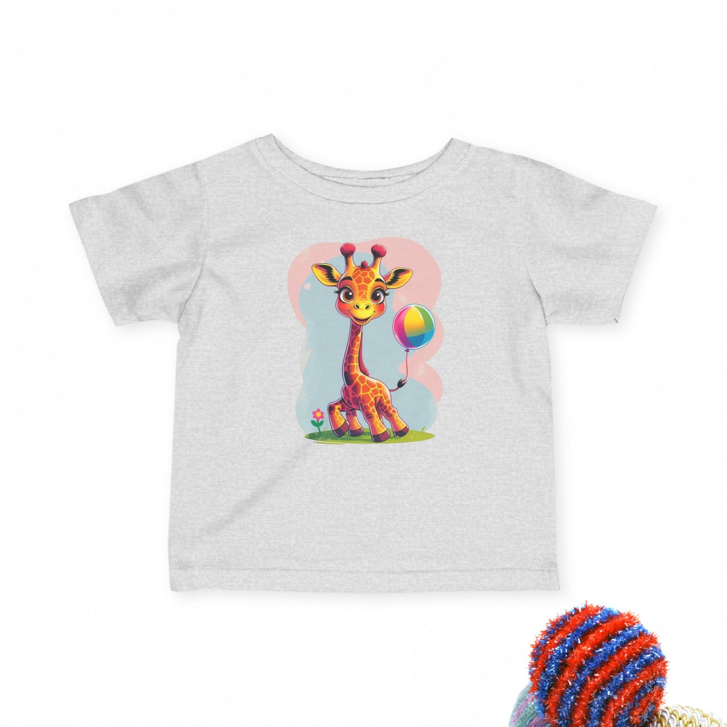 Cute Giraffe – Baby T-Shirt Blue