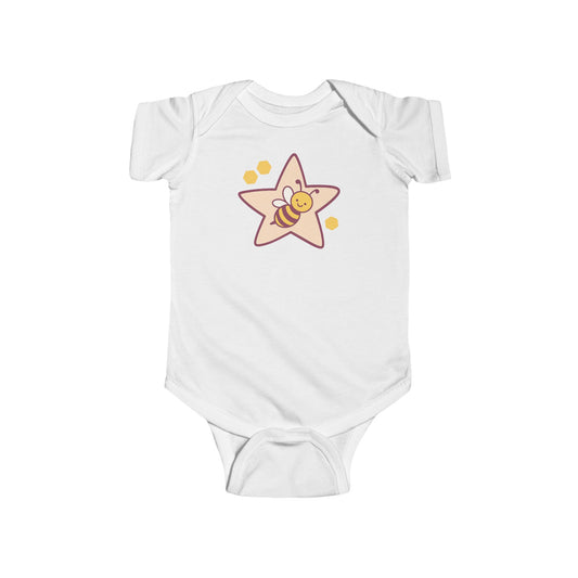Infant Bodysuit - Bee and Star Design