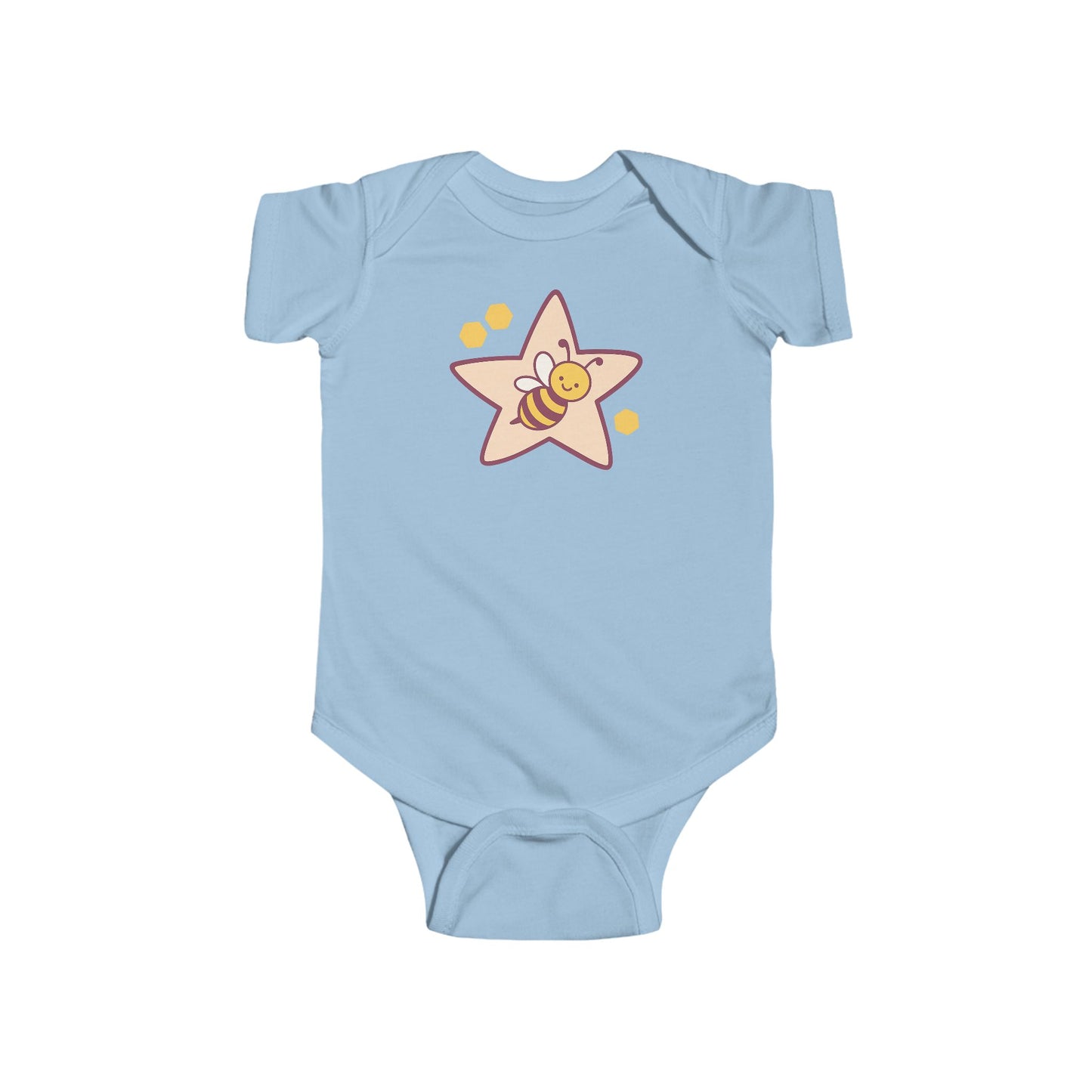 Infant Bodysuit - Bee and Star Design
