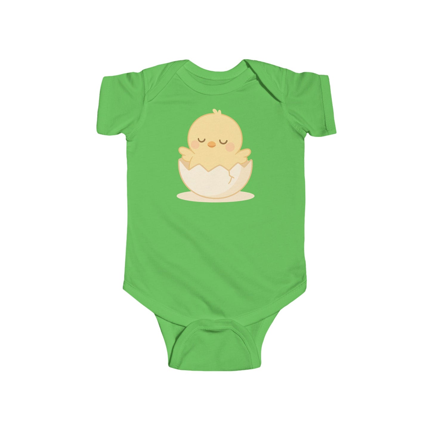 Sleepy Chick in Half-Shell Infant Bodysuit — Pastel Baby Chick Onesie