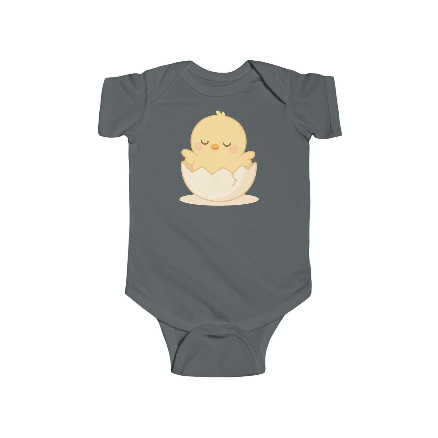 Sleepy Chick in Half-Shell Infant Bodysuit — Pastel Baby Chick Onesie