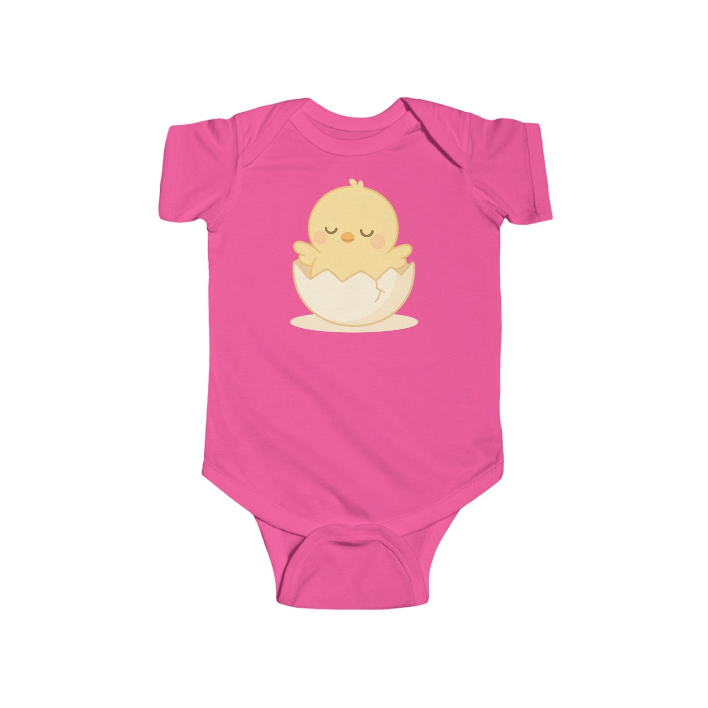 Sleepy Chick in Half-Shell Infant Bodysuit — Pastel Baby Chick Onesie