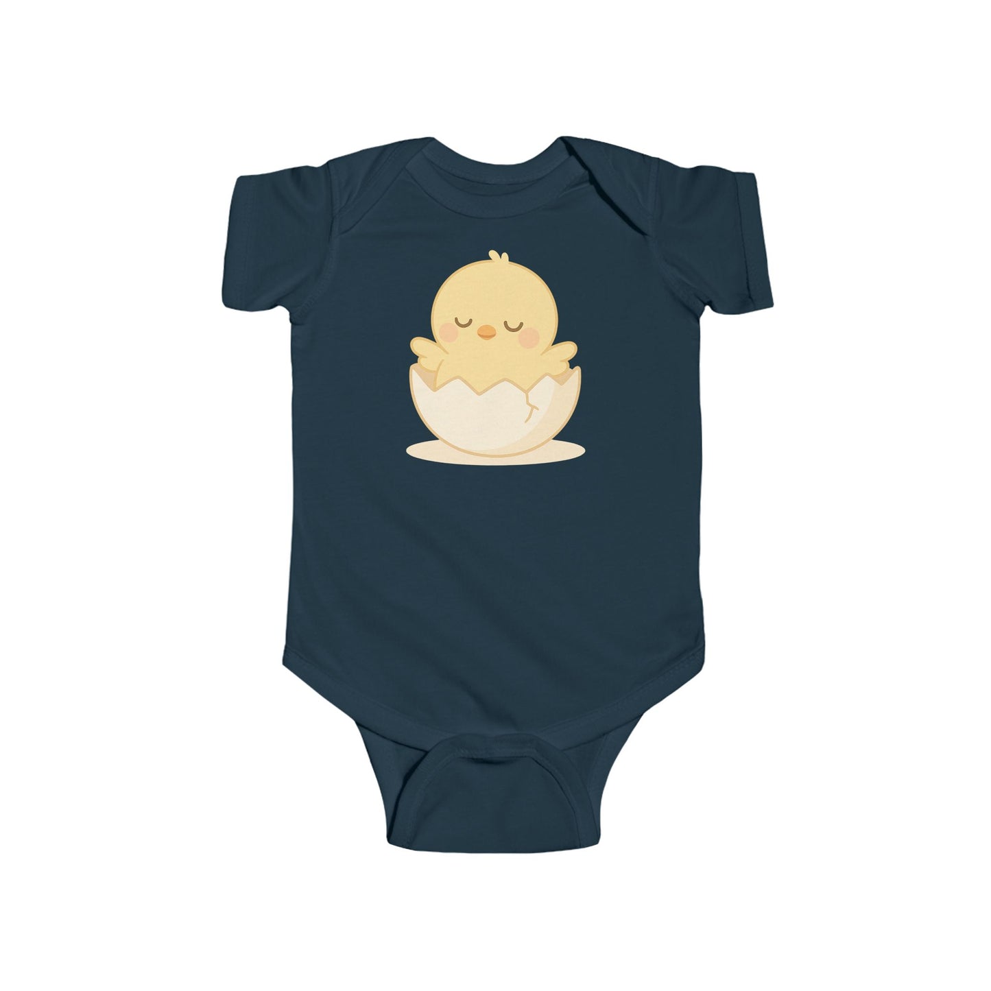 Sleepy Chick in Half-Shell Infant Bodysuit — Pastel Baby Chick Onesie