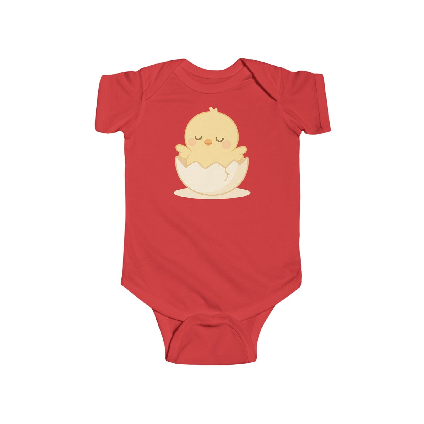 Sleepy Chick in Half-Shell Infant Bodysuit — Pastel Baby Chick Onesie