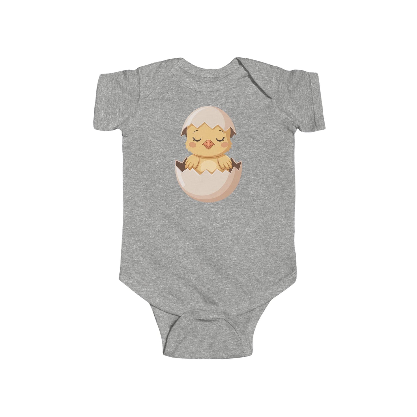 Infant Bodysuit — Sleepy Chick in Half-Shell Baby Onesie