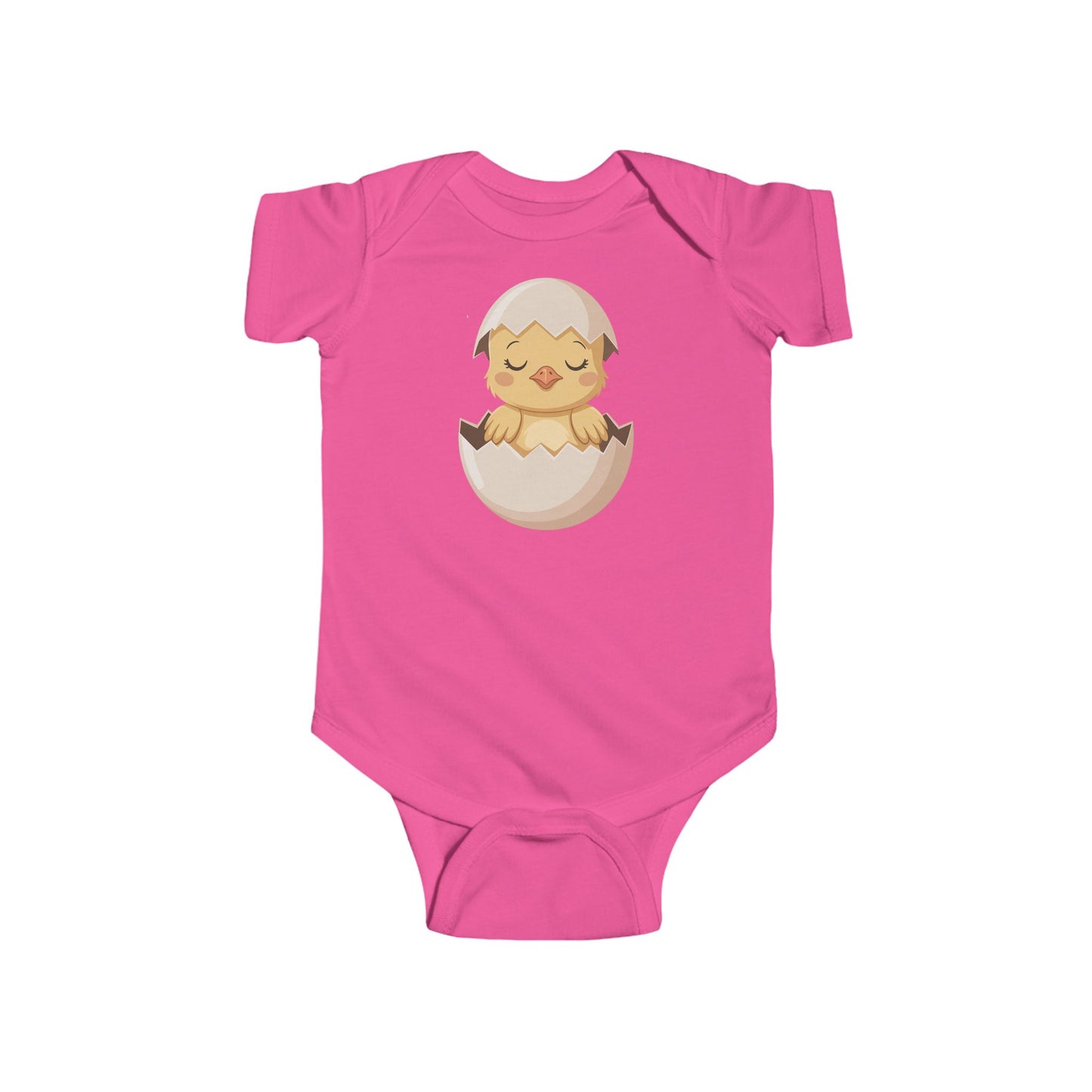 Infant Bodysuit — Sleepy Chick in Half-Shell Baby Onesie