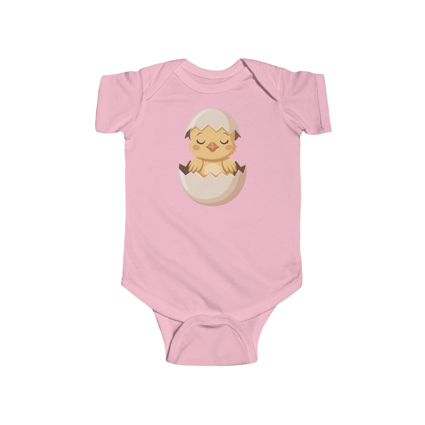 Infant Bodysuit — Sleepy Chick in Half-Shell Baby Onesie