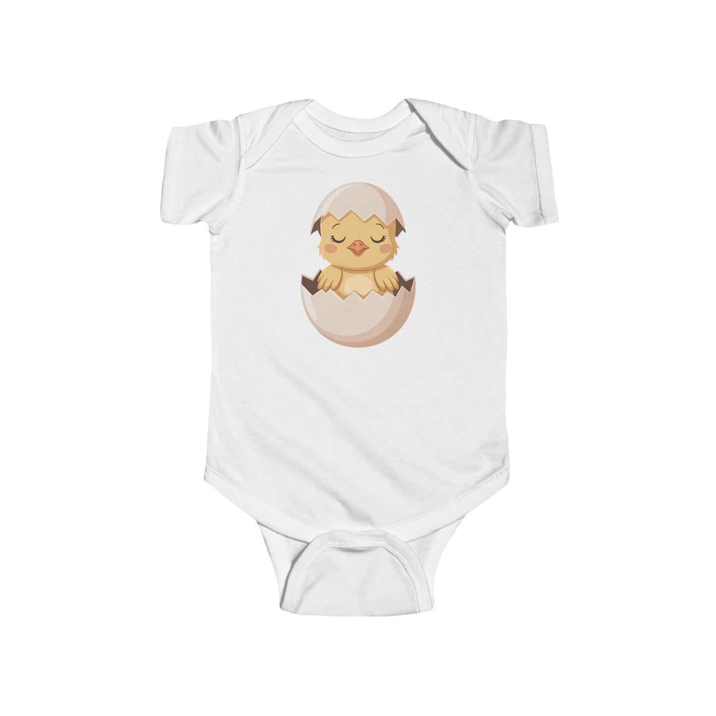 Infant Bodysuit — Sleepy Chick in Half-Shell Baby Onesie