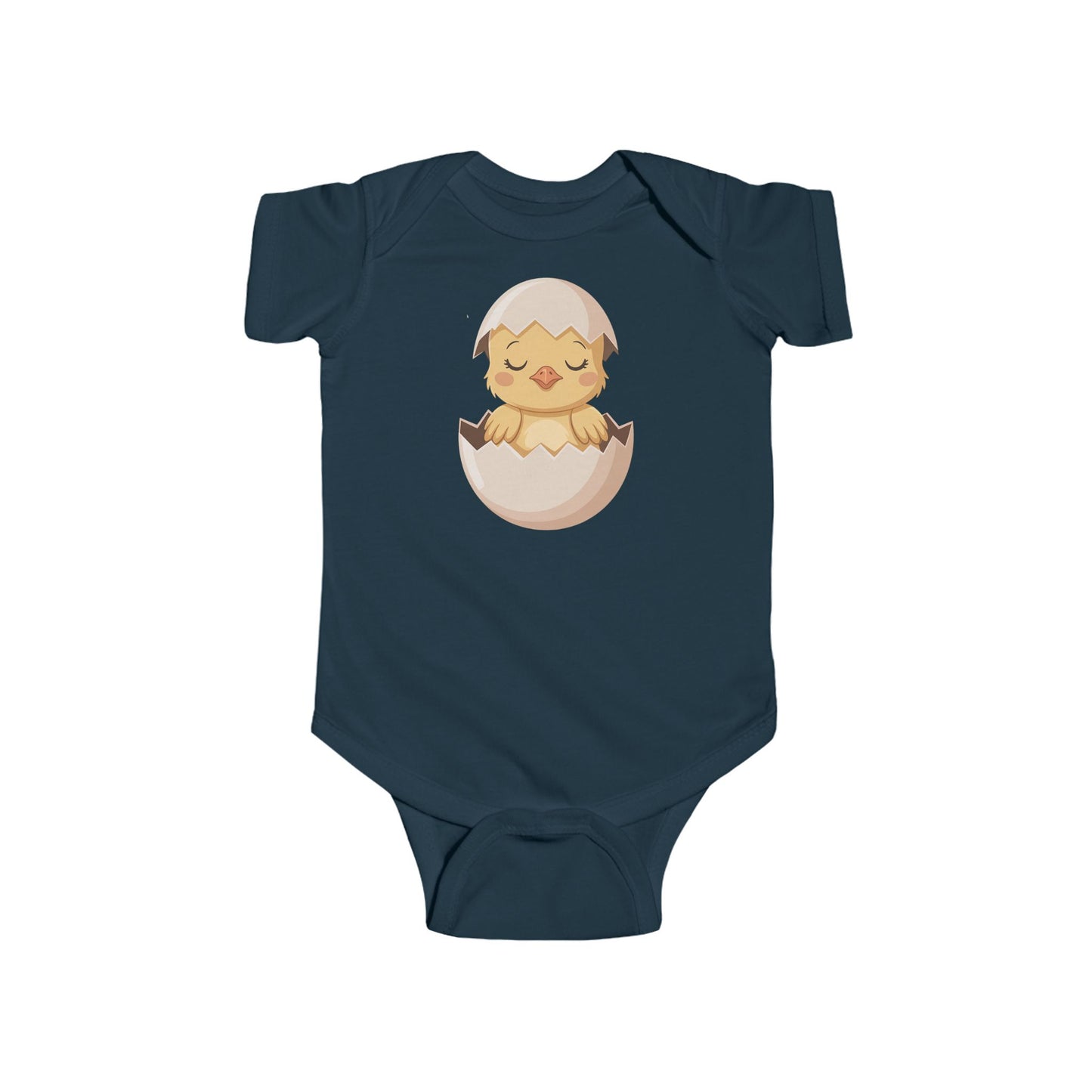 Infant Bodysuit — Sleepy Chick in Half-Shell Baby Onesie