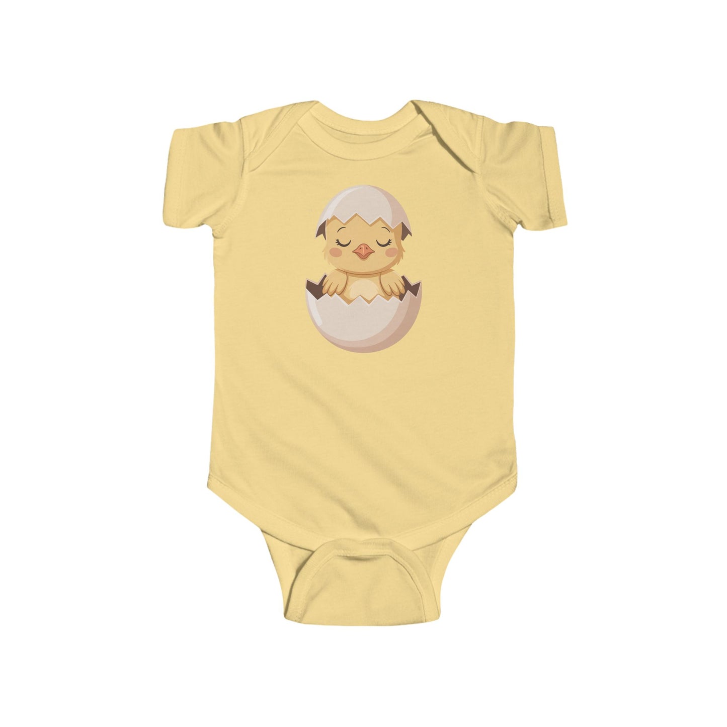 Infant Bodysuit — Sleepy Chick in Half-Shell Baby Onesie