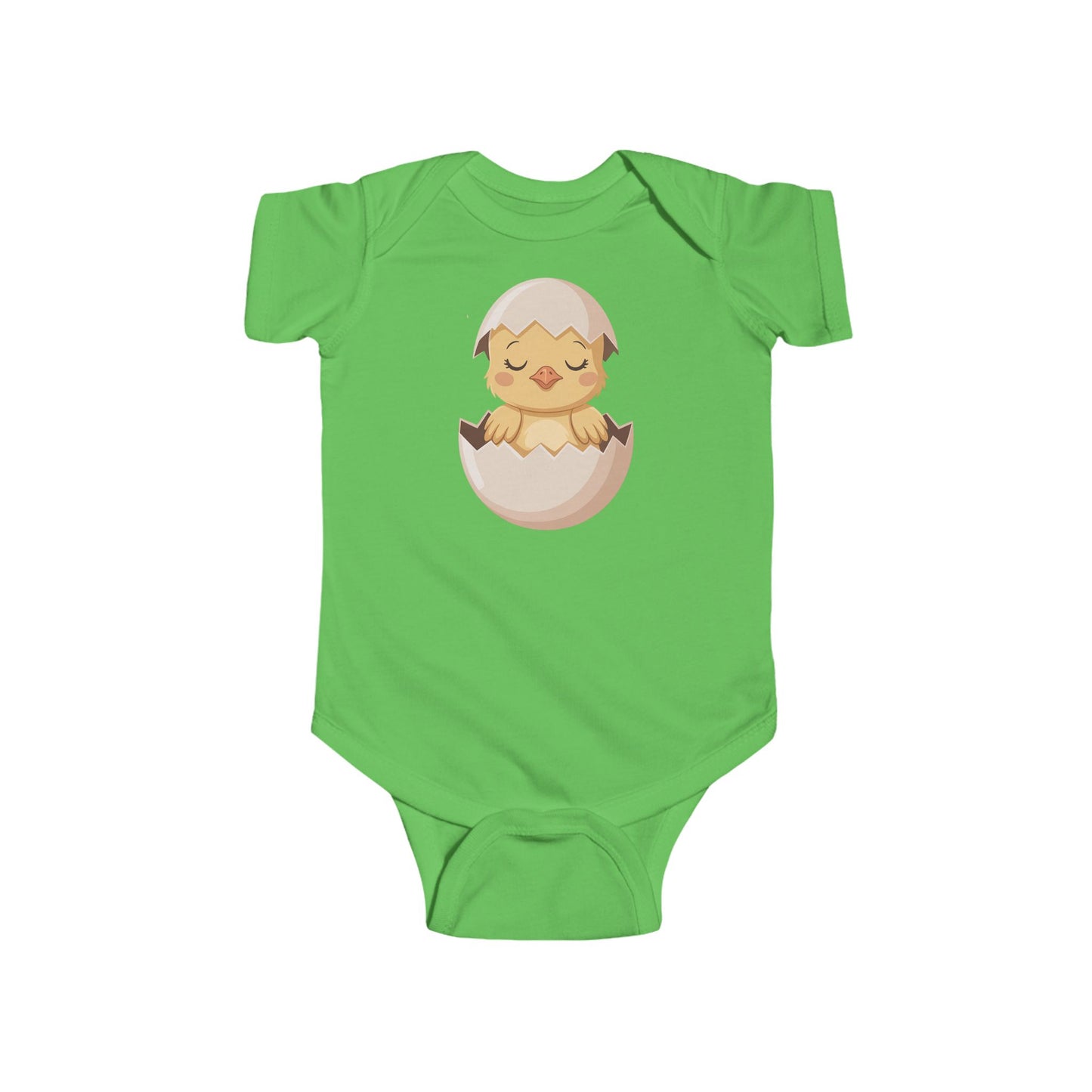 Infant Bodysuit — Sleepy Chick in Half-Shell Baby Onesie