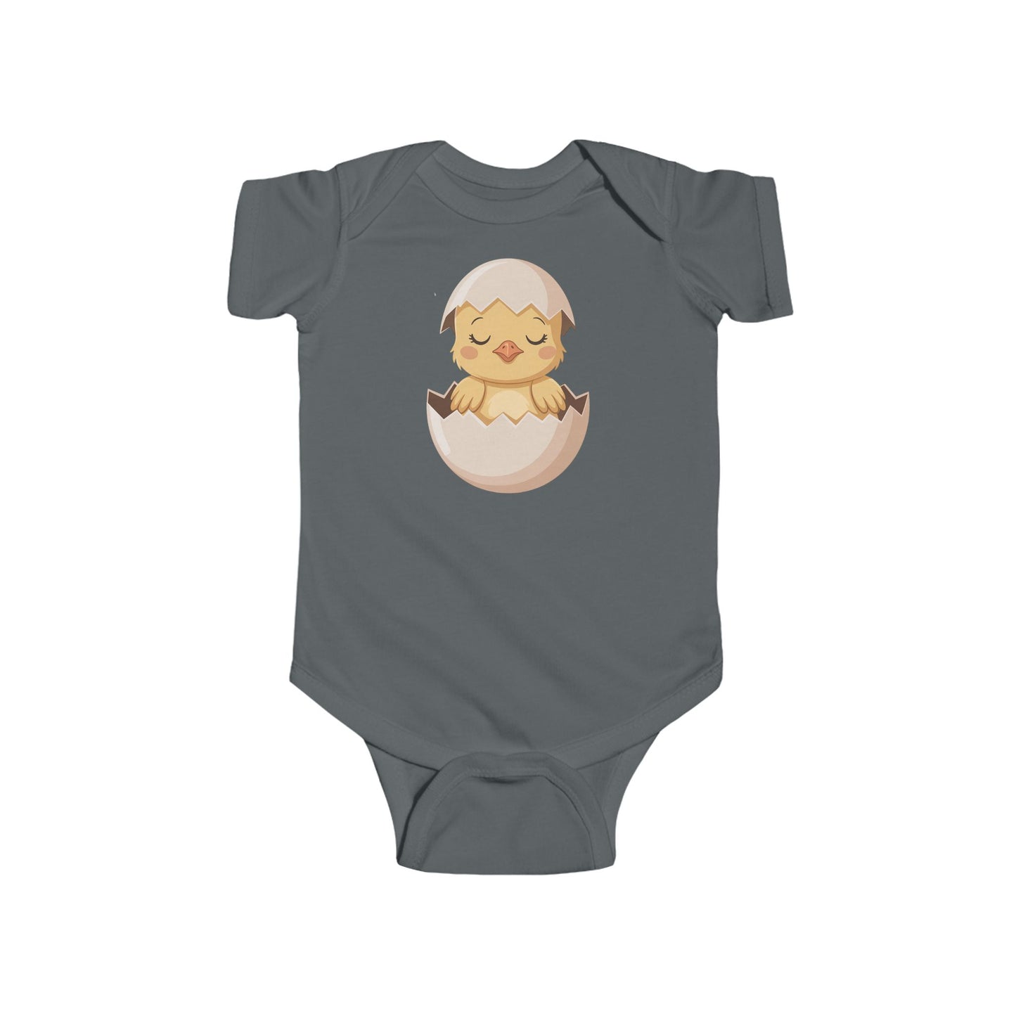 Infant Bodysuit — Sleepy Chick in Half-Shell Baby Onesie