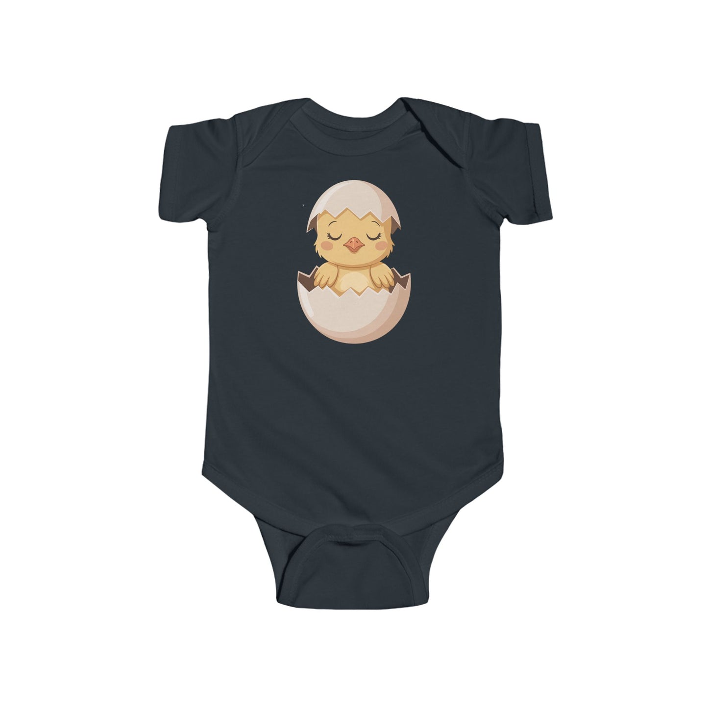 Infant Bodysuit — Sleepy Chick in Half-Shell Baby Onesie