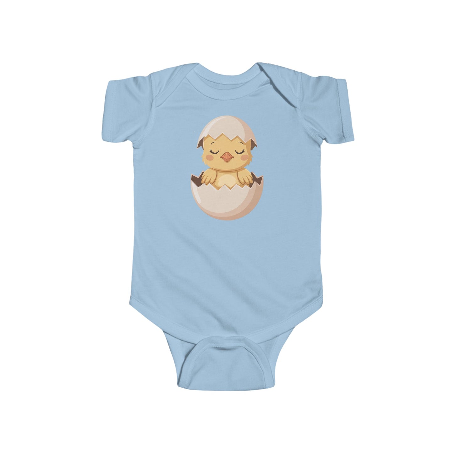 Infant Bodysuit — Sleepy Chick in Half-Shell Baby Onesie