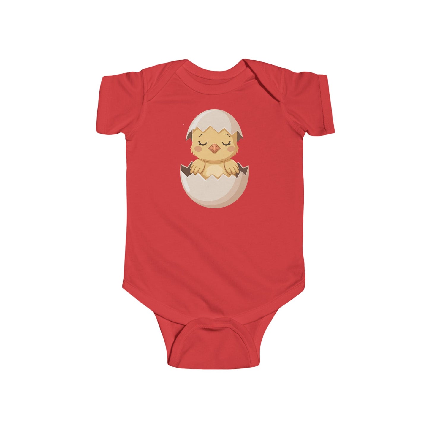 Infant Bodysuit — Sleepy Chick in Half-Shell Baby Onesie