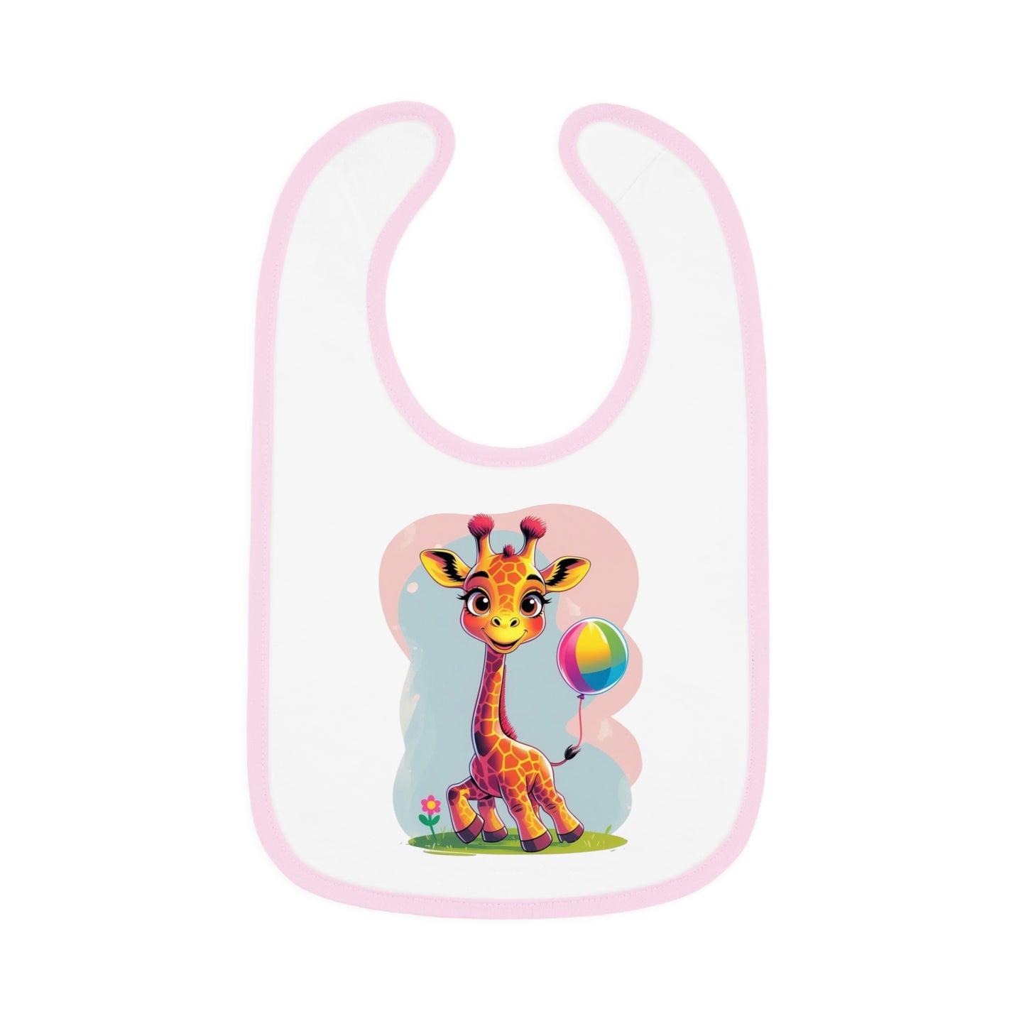 Cute Giraffe – Baby Bib  Pink
