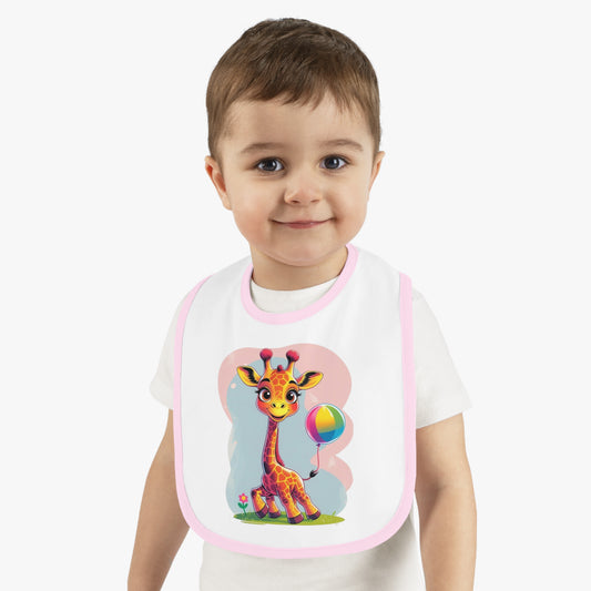 Cute Giraffe – Baby Bib  Pink