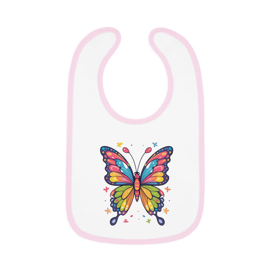 Beautiful Butterfly Baby Bib, Pink